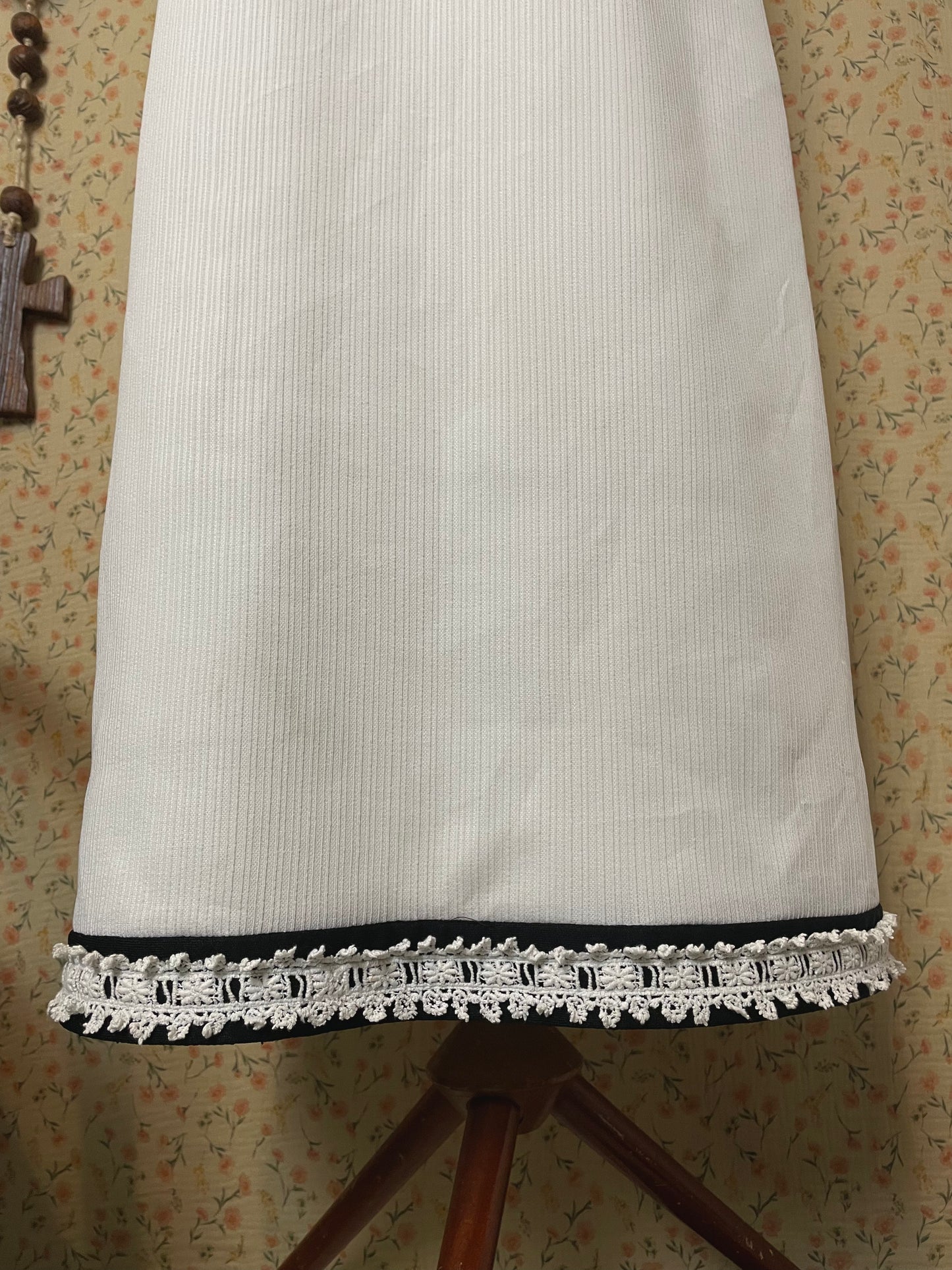 Medieval Revival Black and White Dress