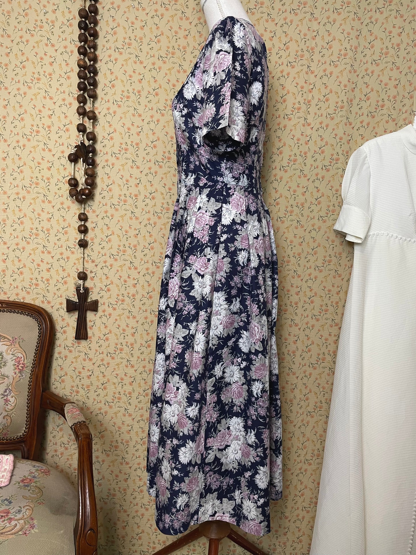 1980s Laura Ashley Scallop Dress