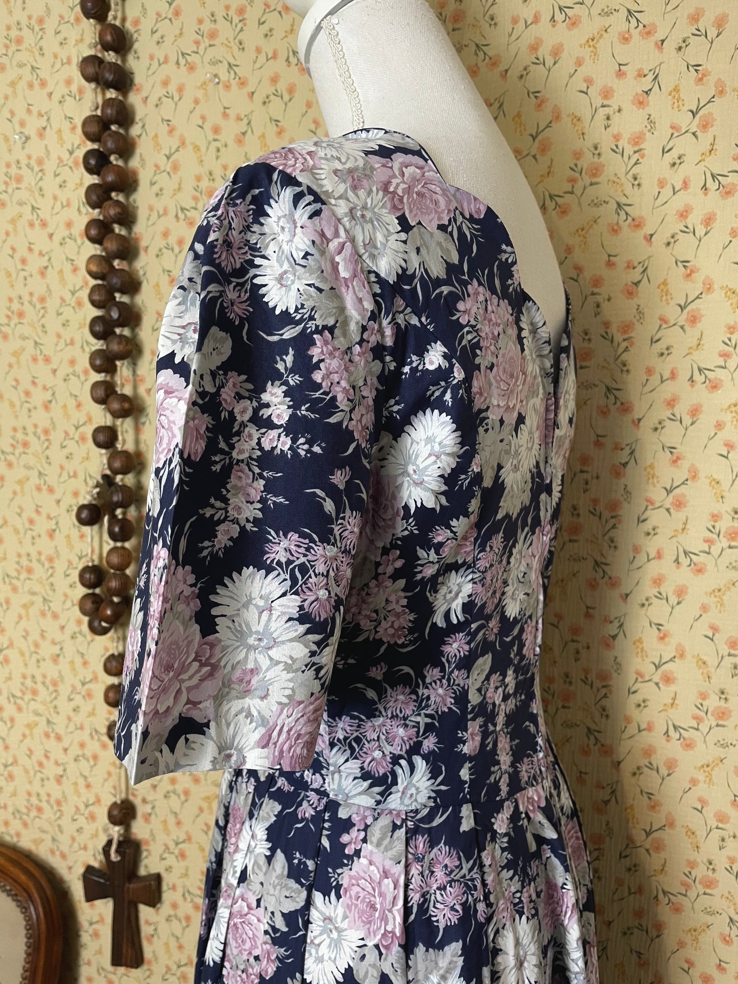 1980s Laura Ashley Scallop Dress