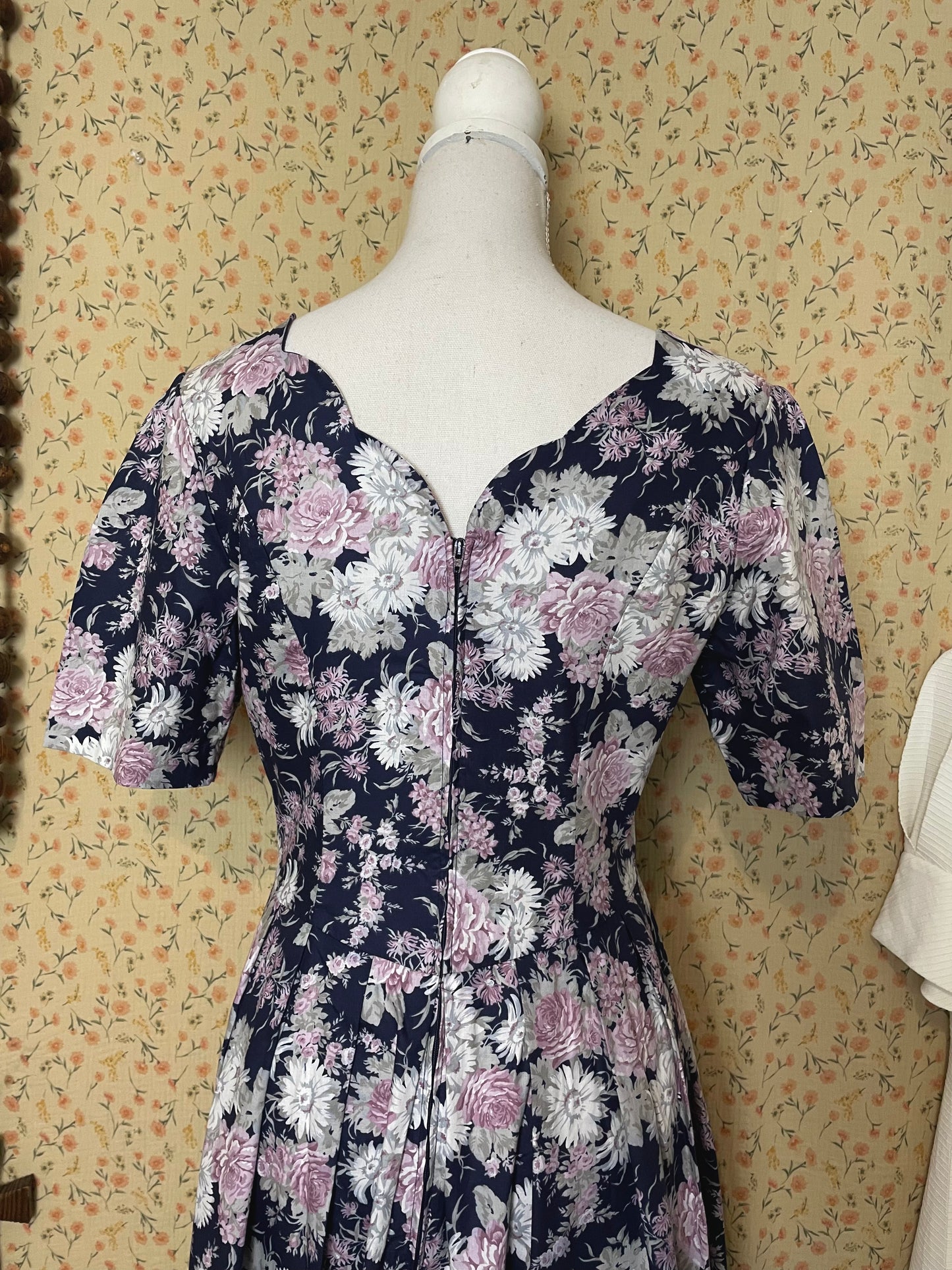 1980s Laura Ashley Scallop Dress