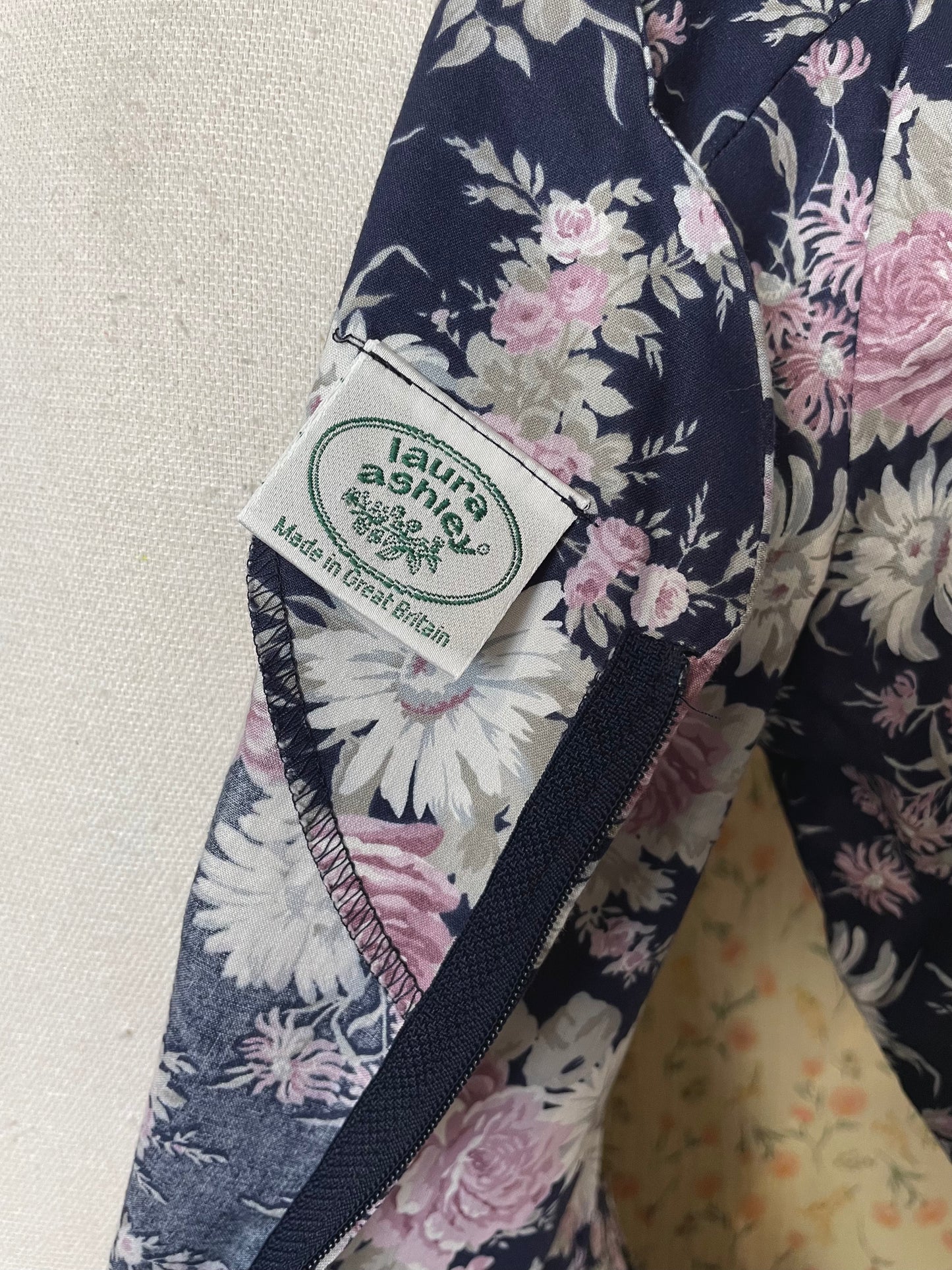 1980s Laura Ashley Scallop Dress