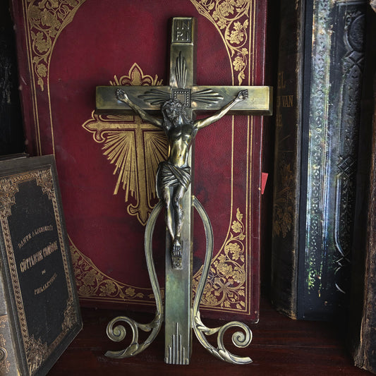 Altered Art Deco Wall Crucifix