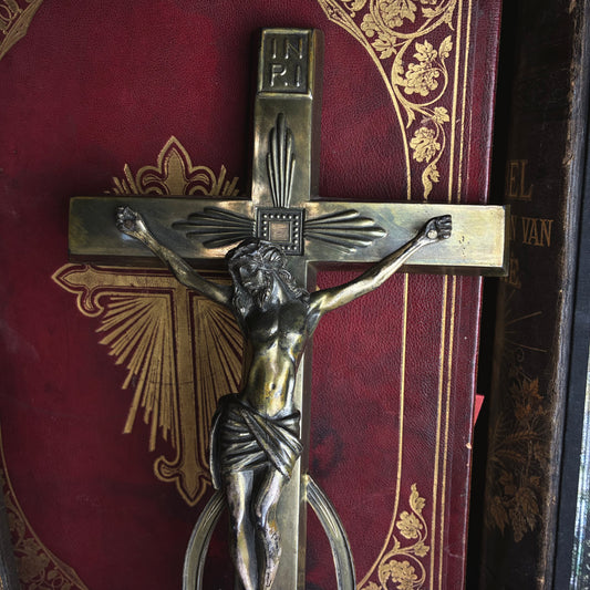 Altered Art Deco Wall Crucifix