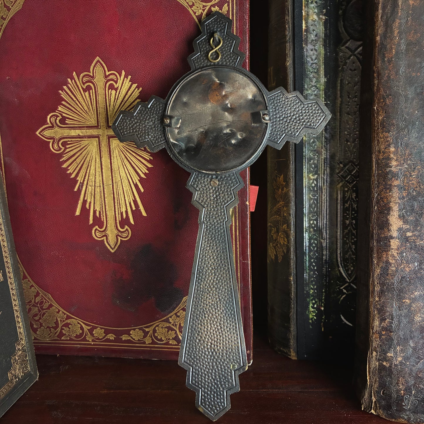 Art Deco Bronze Crucifix