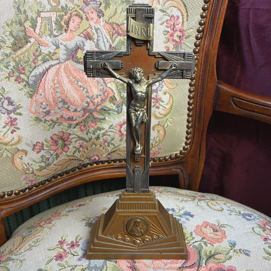 Art Deco Crucifix with Saint Therese