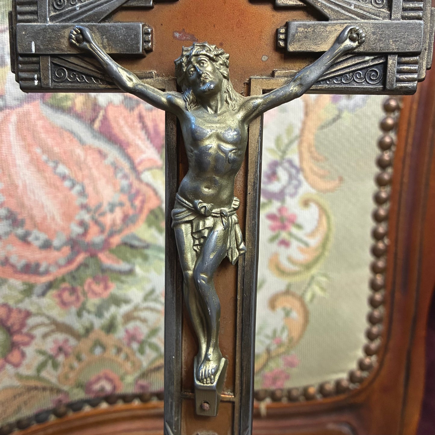 Art Deco Crucifix with Saint Therese