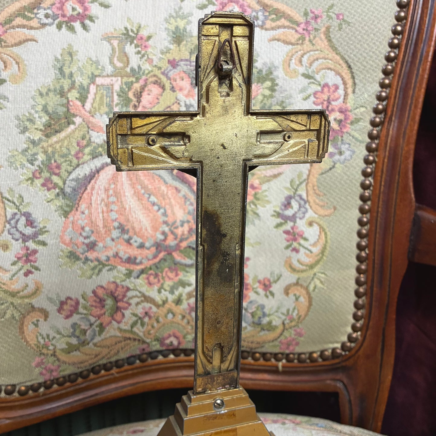 Art Deco Crucifix with Saint Therese