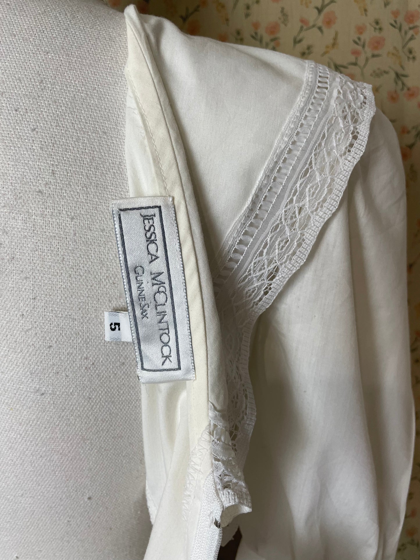 1990s Gunne Sax Lace Dress
