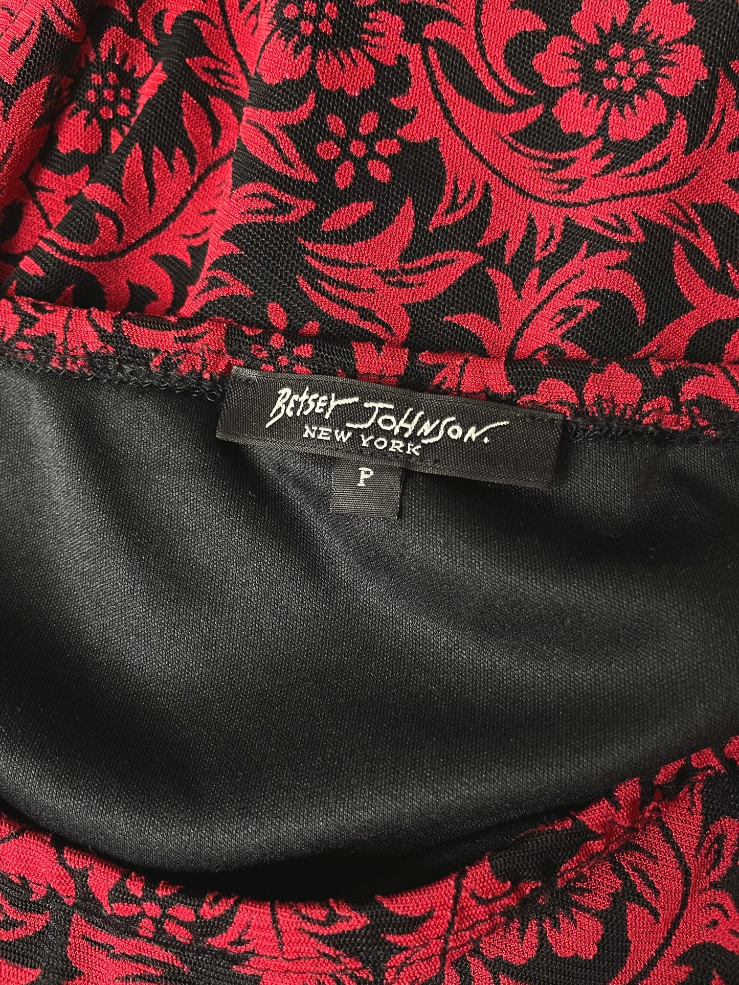 1990s Betsey Johnson Red Flower Skirt
