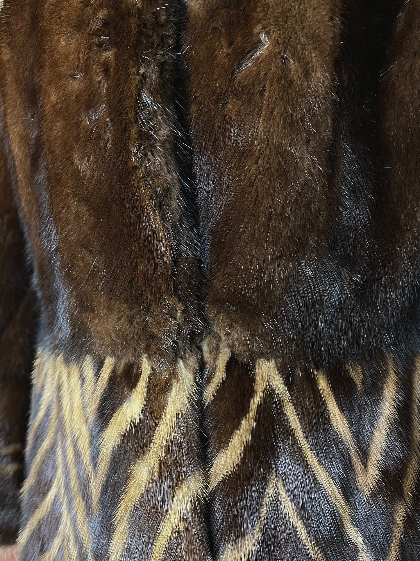 1970s Mink Chevron Coat