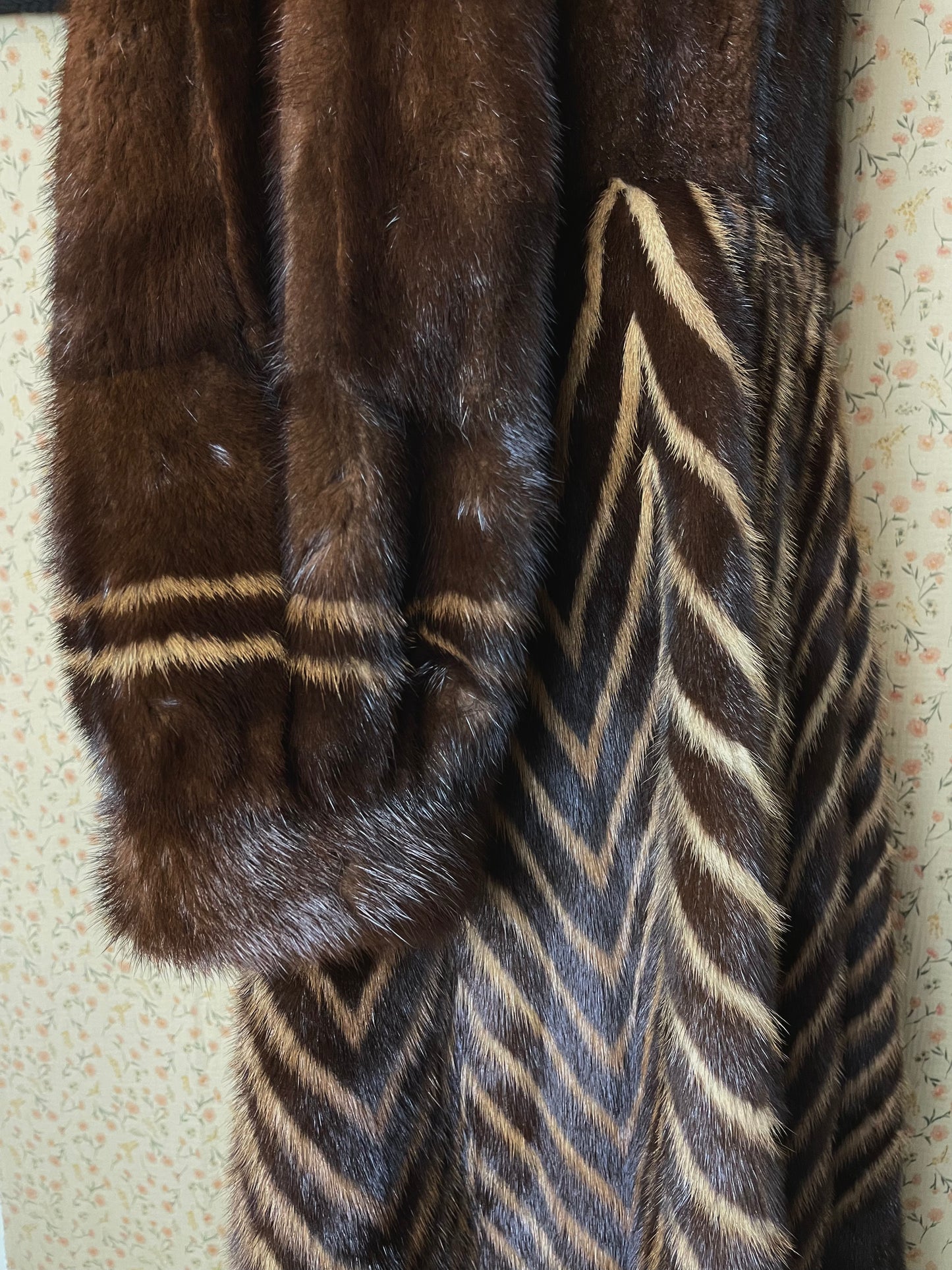 1970s Mink Chevron Coat