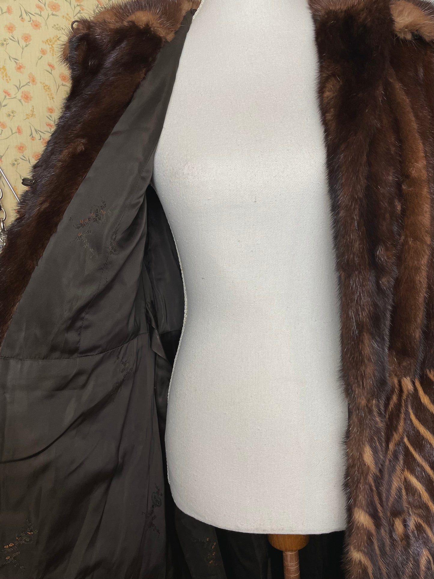 1970s Mink Chevron Coat