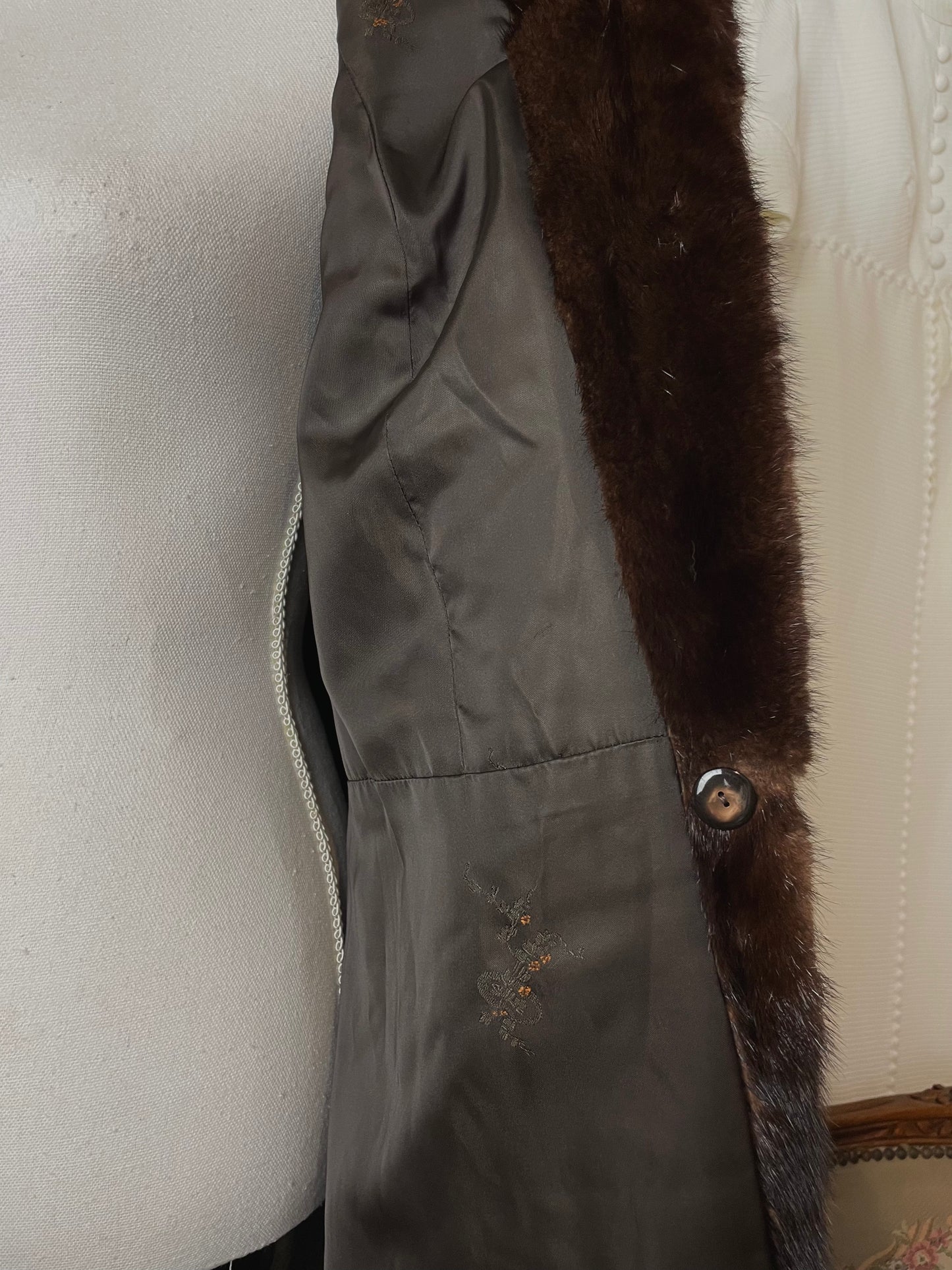 1970s Mink Chevron Coat