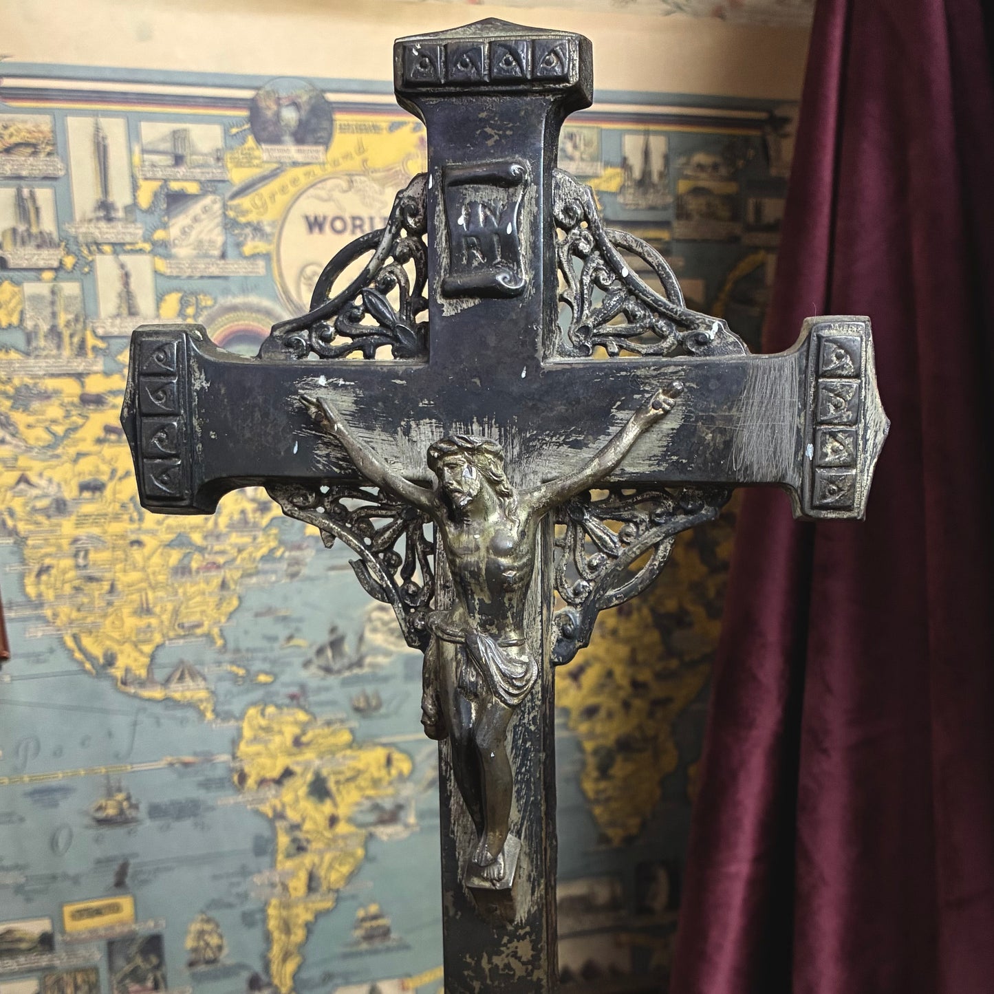 French Gothic Revival Crucifix