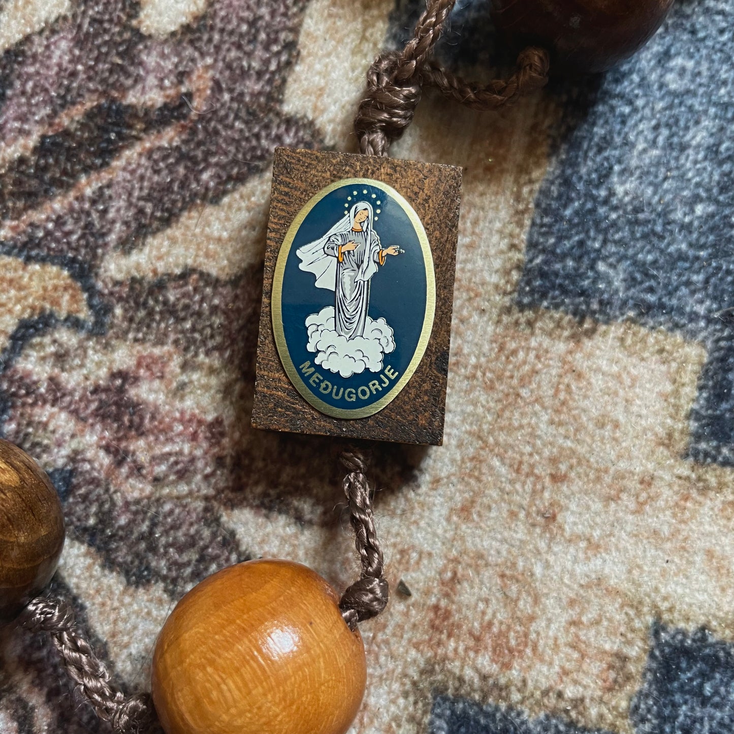Wooden Rosary Our Lady of Medjugorje