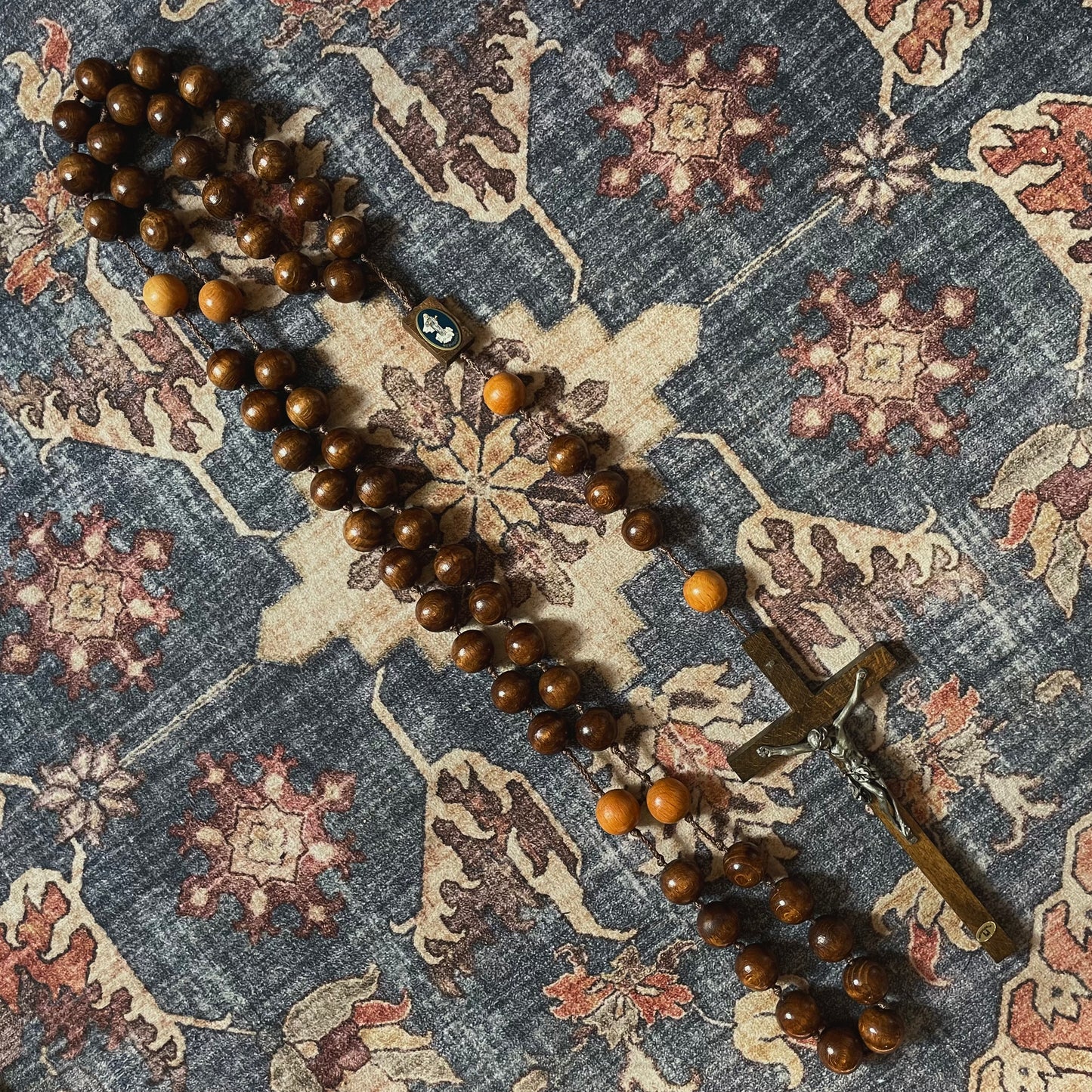 Wooden Rosary Our Lady of Medjugorje