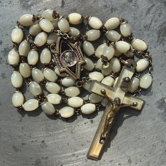 Lourdes Opaline Glass Rosary