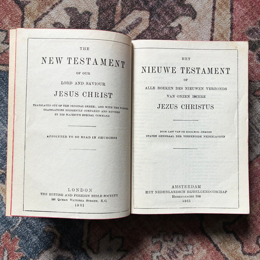 Double New Testament - Dutch & English 1961