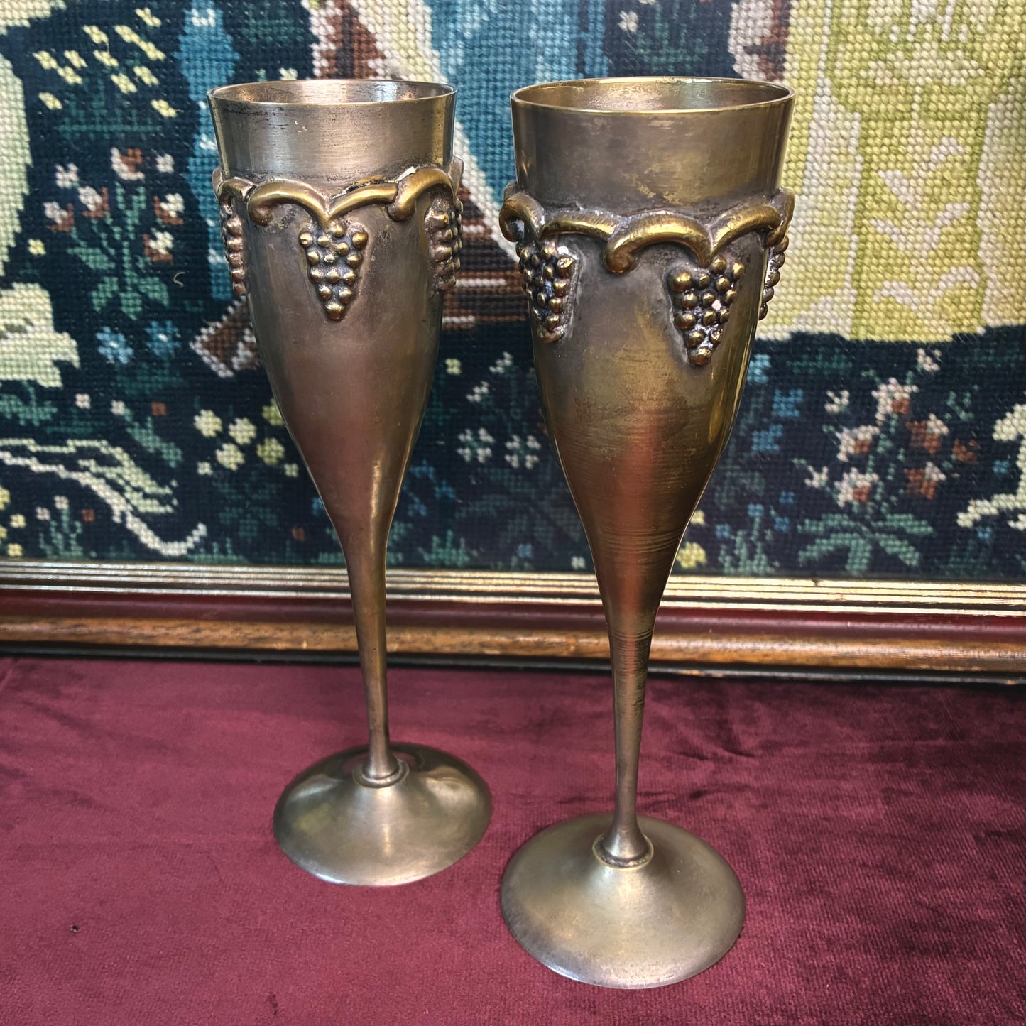 Champagne Flute Grapes Set