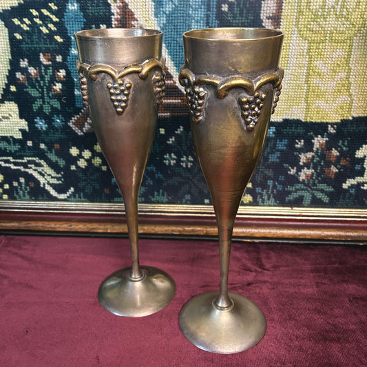 Champagne Flute Grapes Set