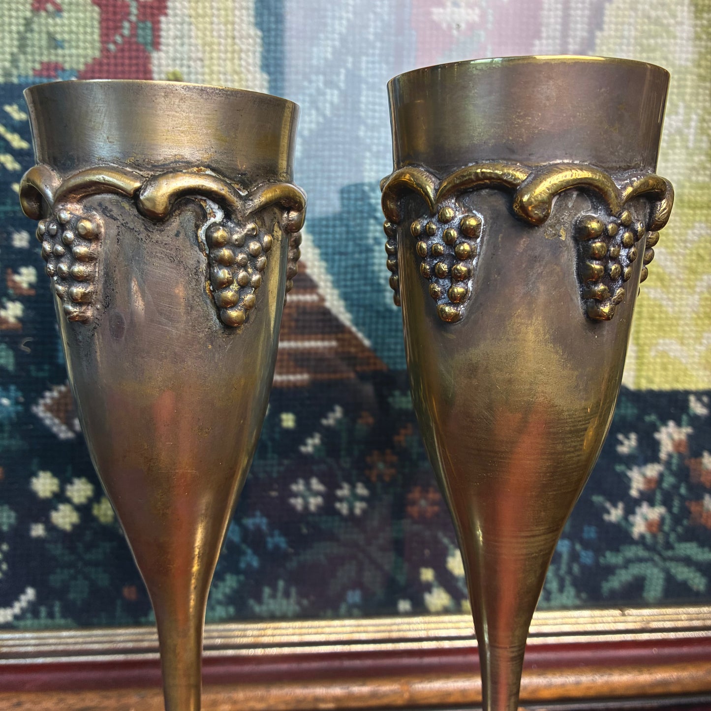 Champagne Flute Grapes Set