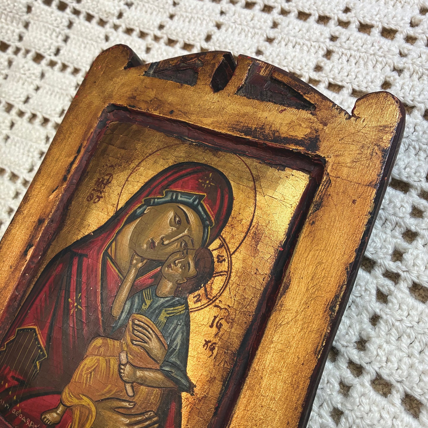 Greek Icon The Blessed Virgin Mary with Christ