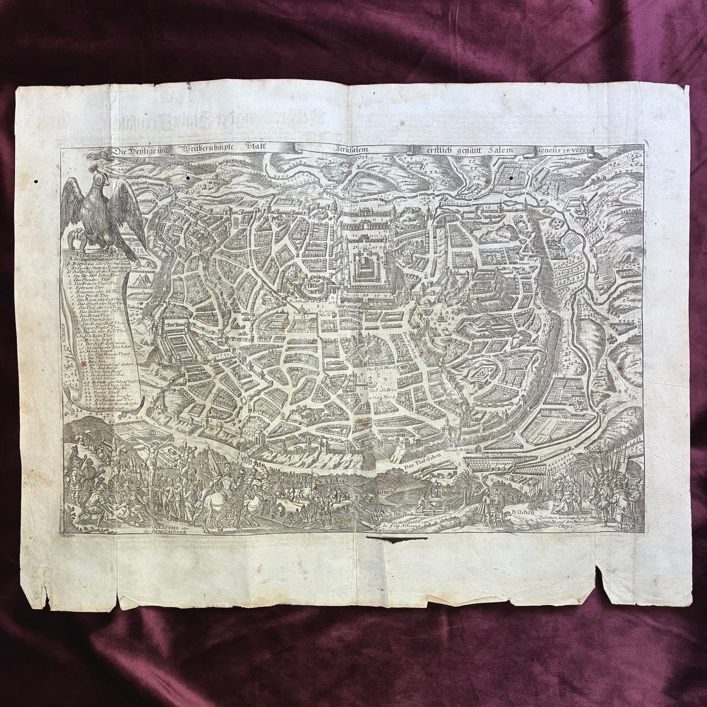 Map Jerusalem 18th Century