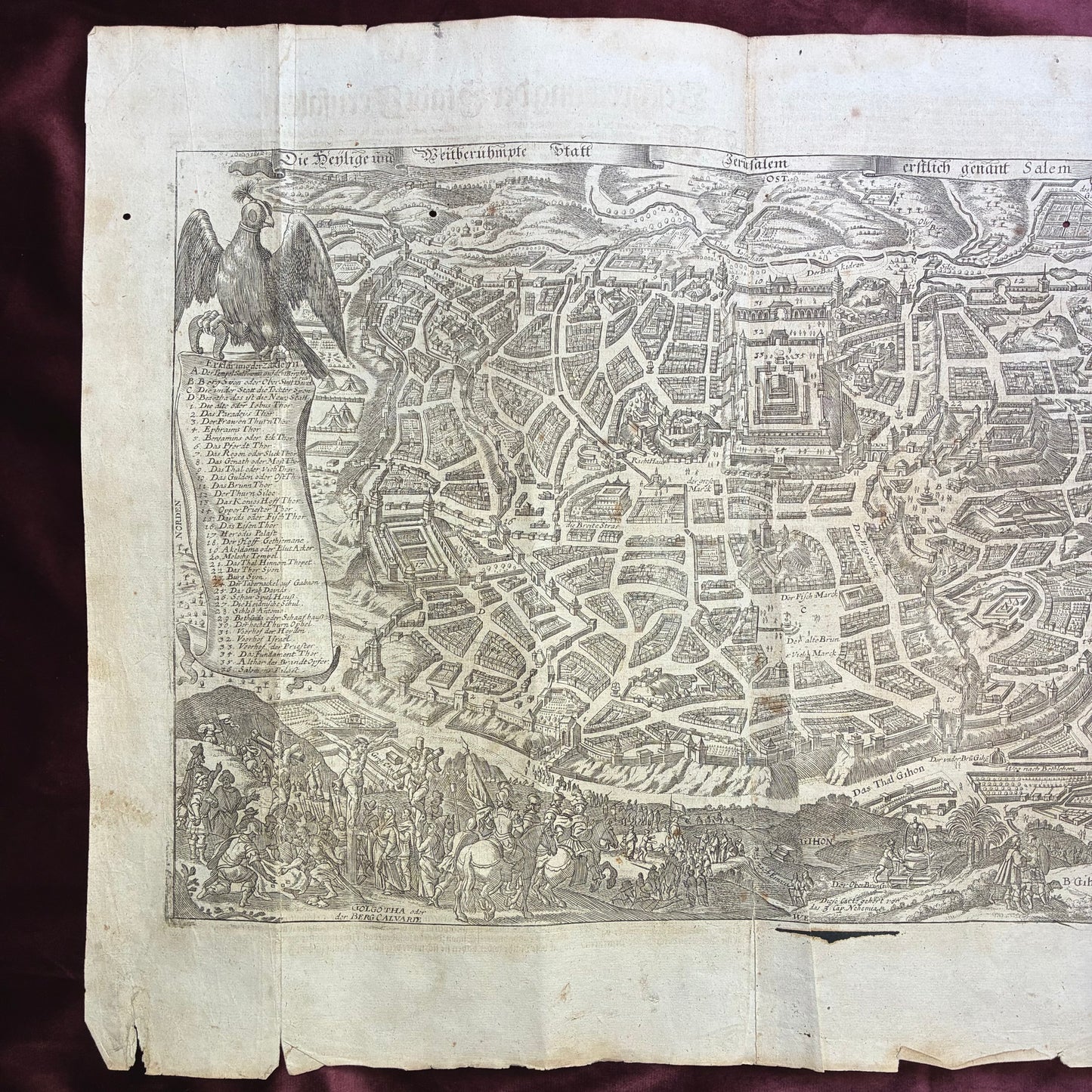 Map Jerusalem 18th Century