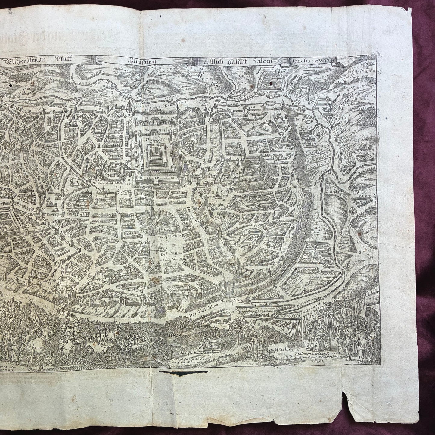 Map Jerusalem 18th Century