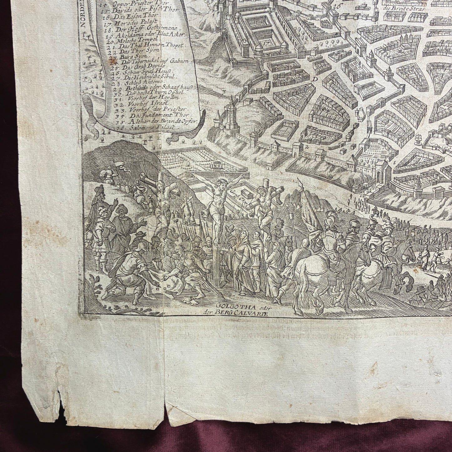 Map Jerusalem 18th Century