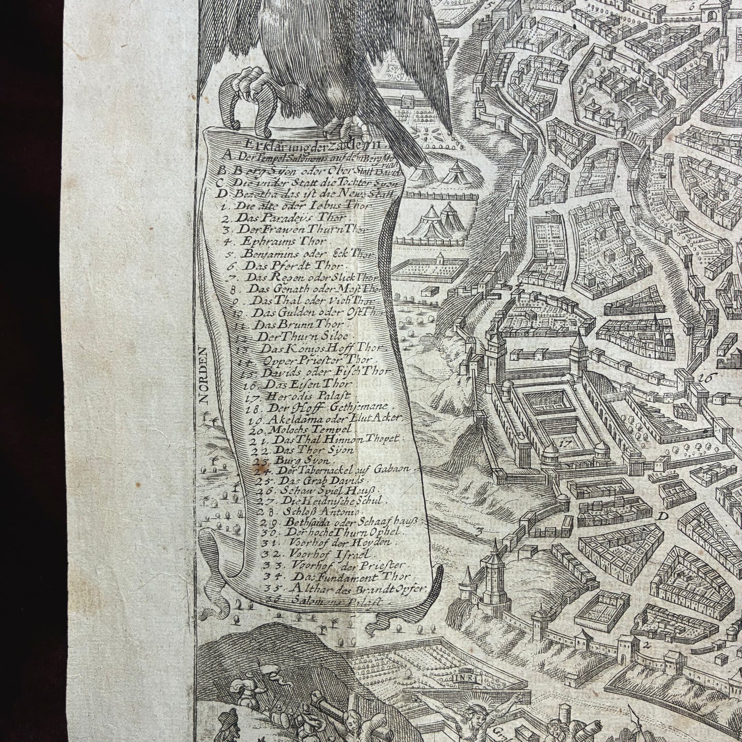 Map Jerusalem 18th Century