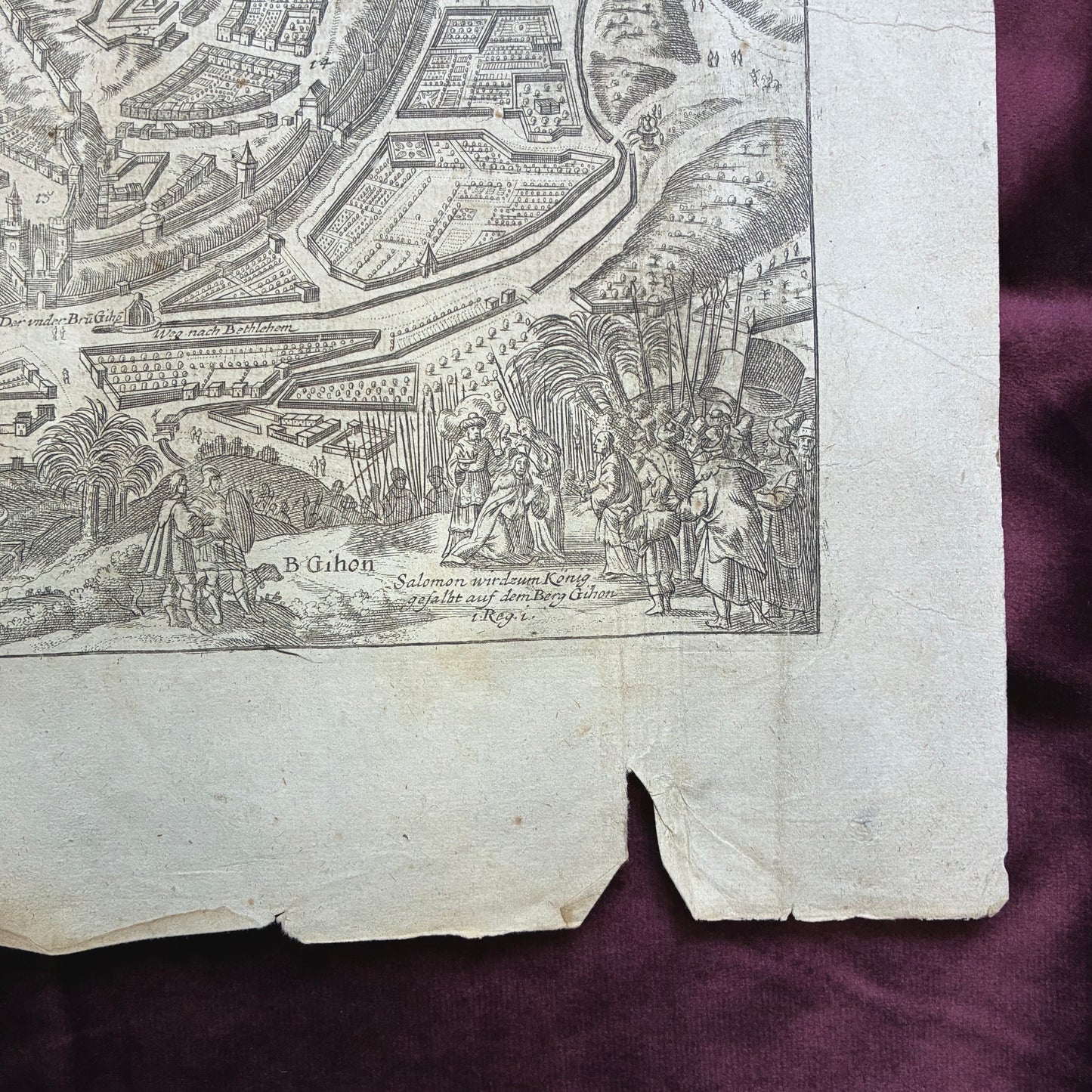 Map Jerusalem 18th Century