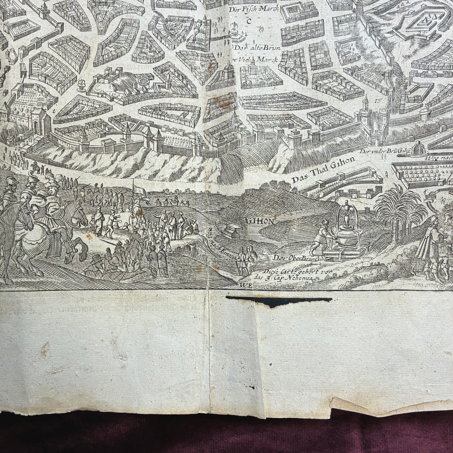 Map Jerusalem 18th Century