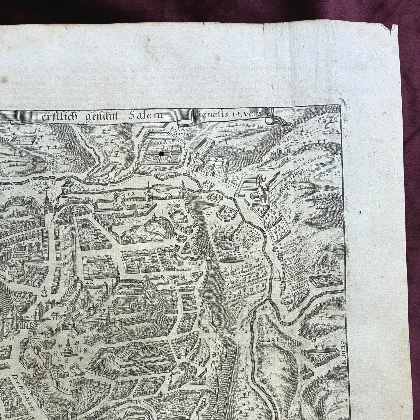 Map Jerusalem 18th Century
