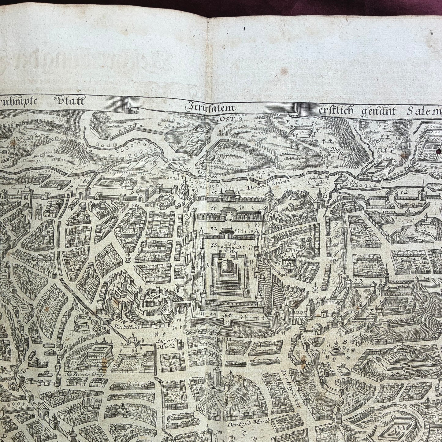 Map Jerusalem 18th Century