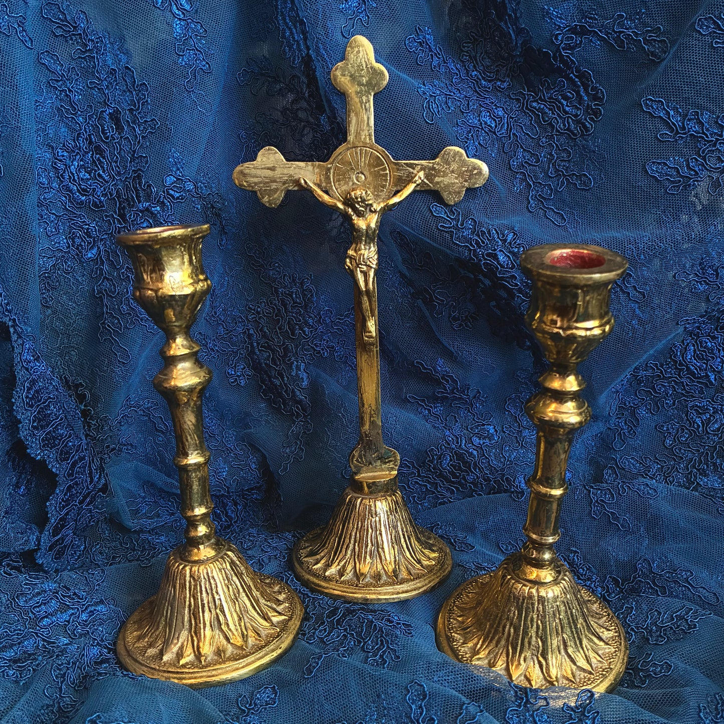Golden Candlestick Altar Set