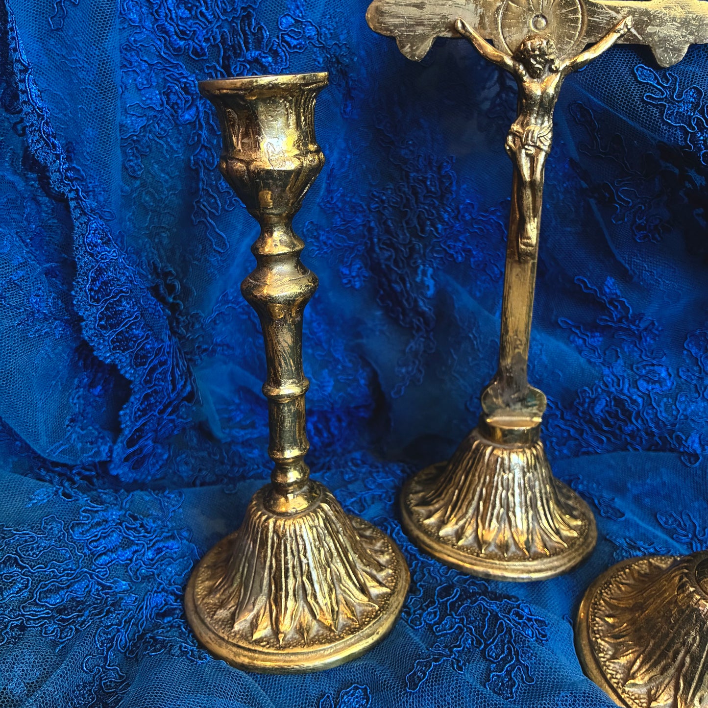 Golden Candlestick Altar Set