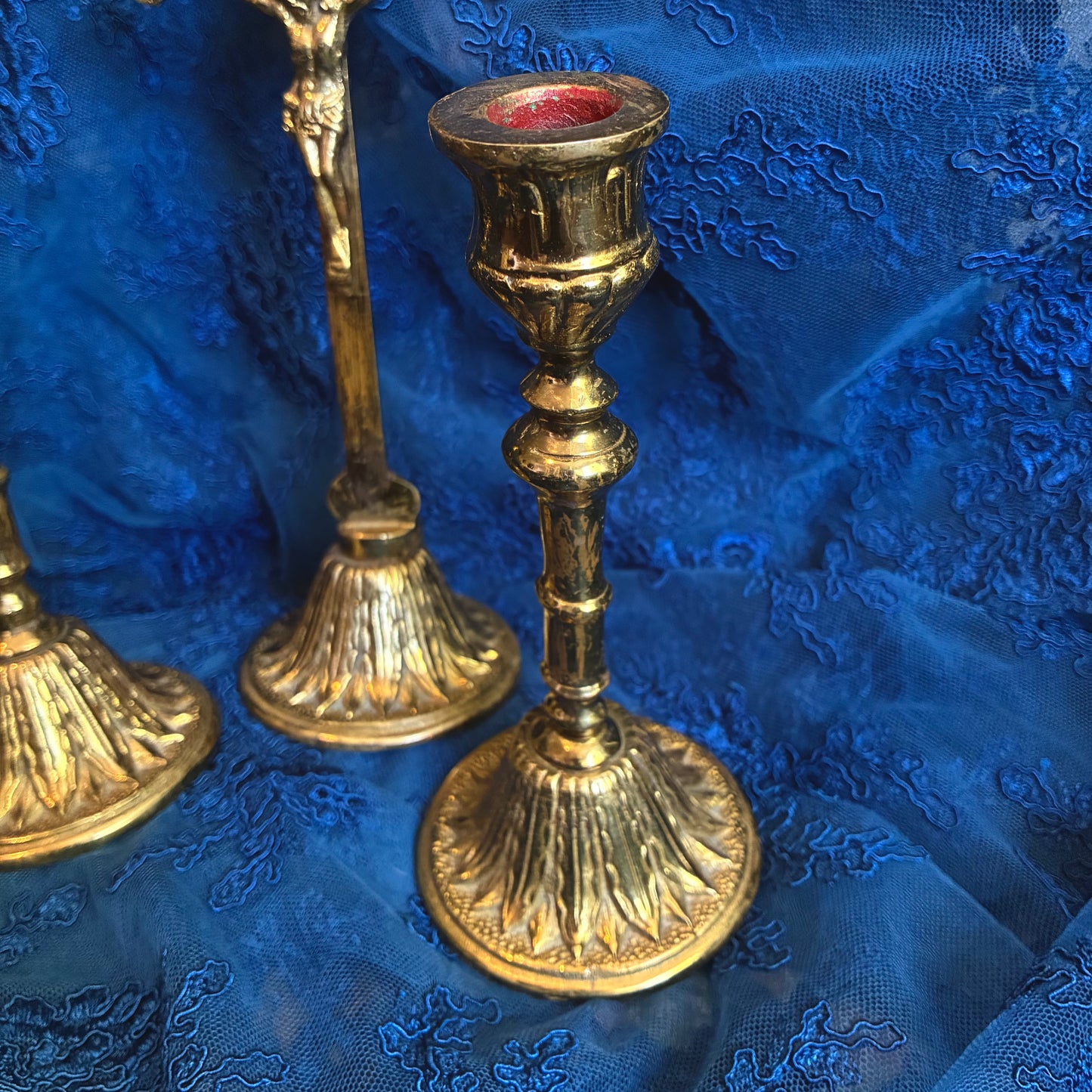 Golden Candlestick Altar Set