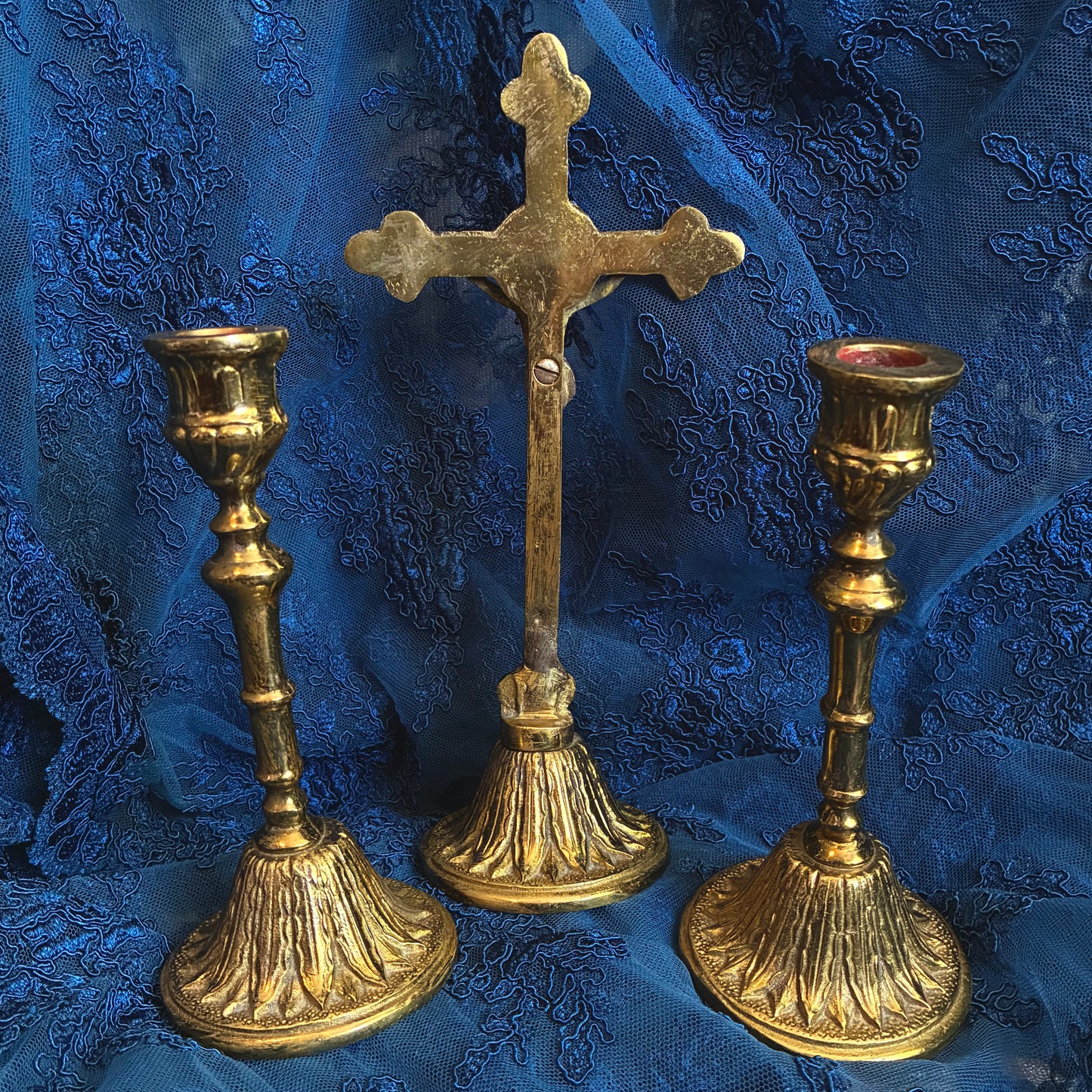 Golden Candlestick Altar Set