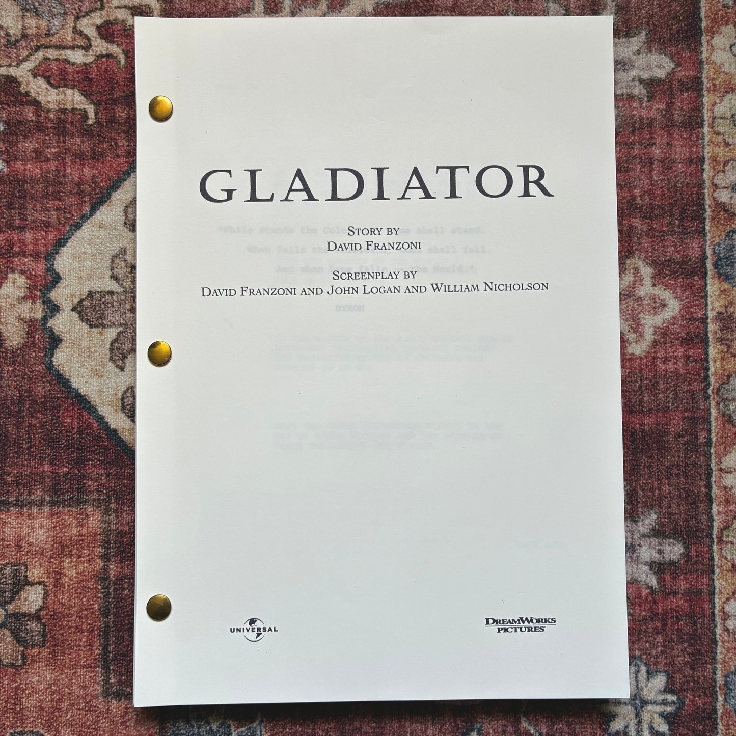 Gladiator Script 1998