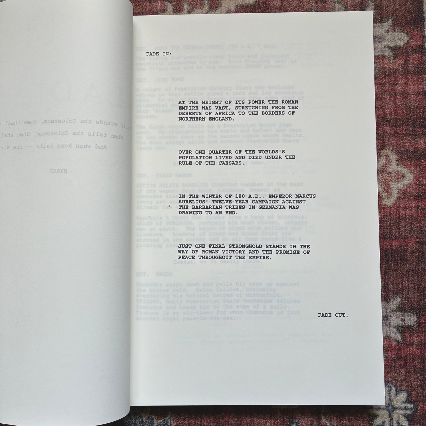 Gladiator Script 1998