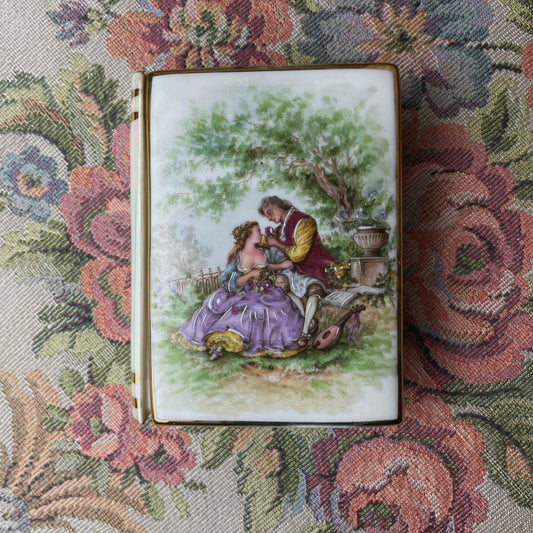 Limoges Porcelain Trinket Book Box