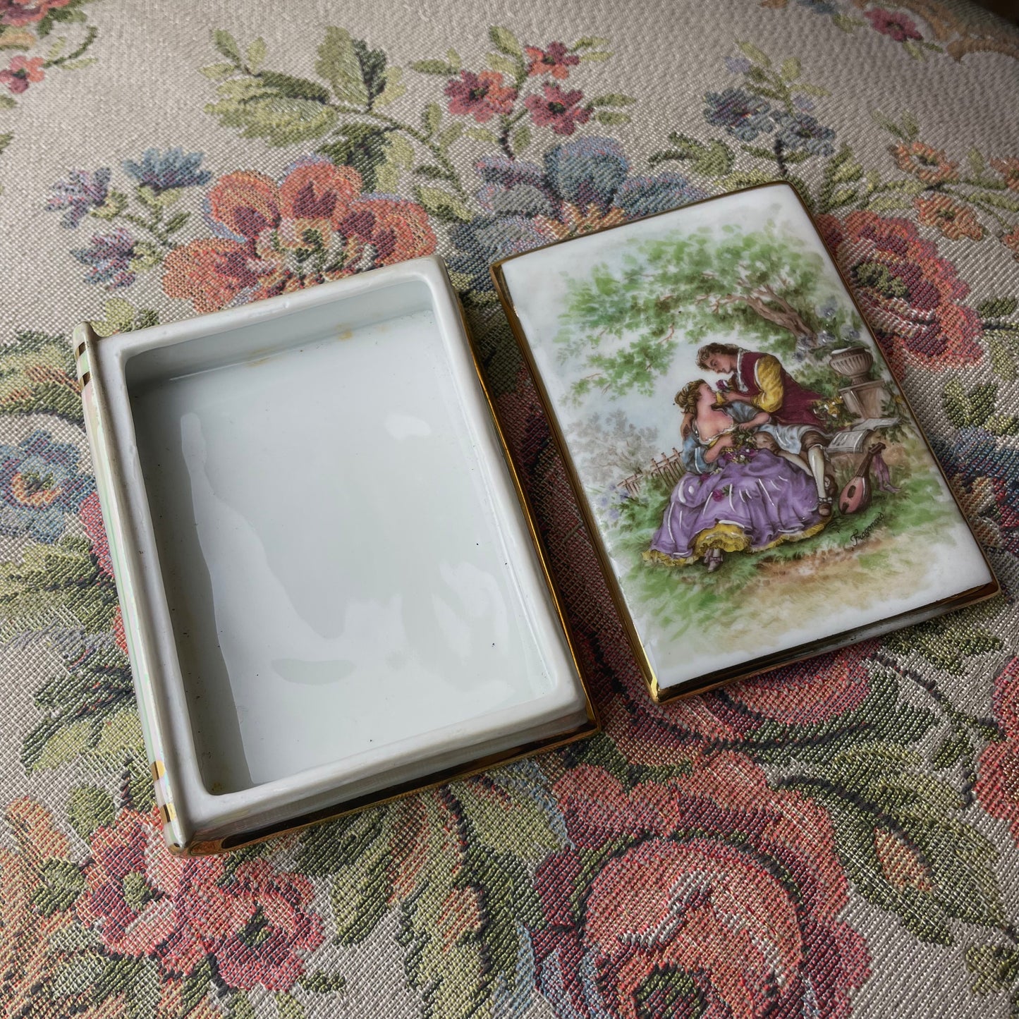 Limoges Porcelain Trinket Book Box