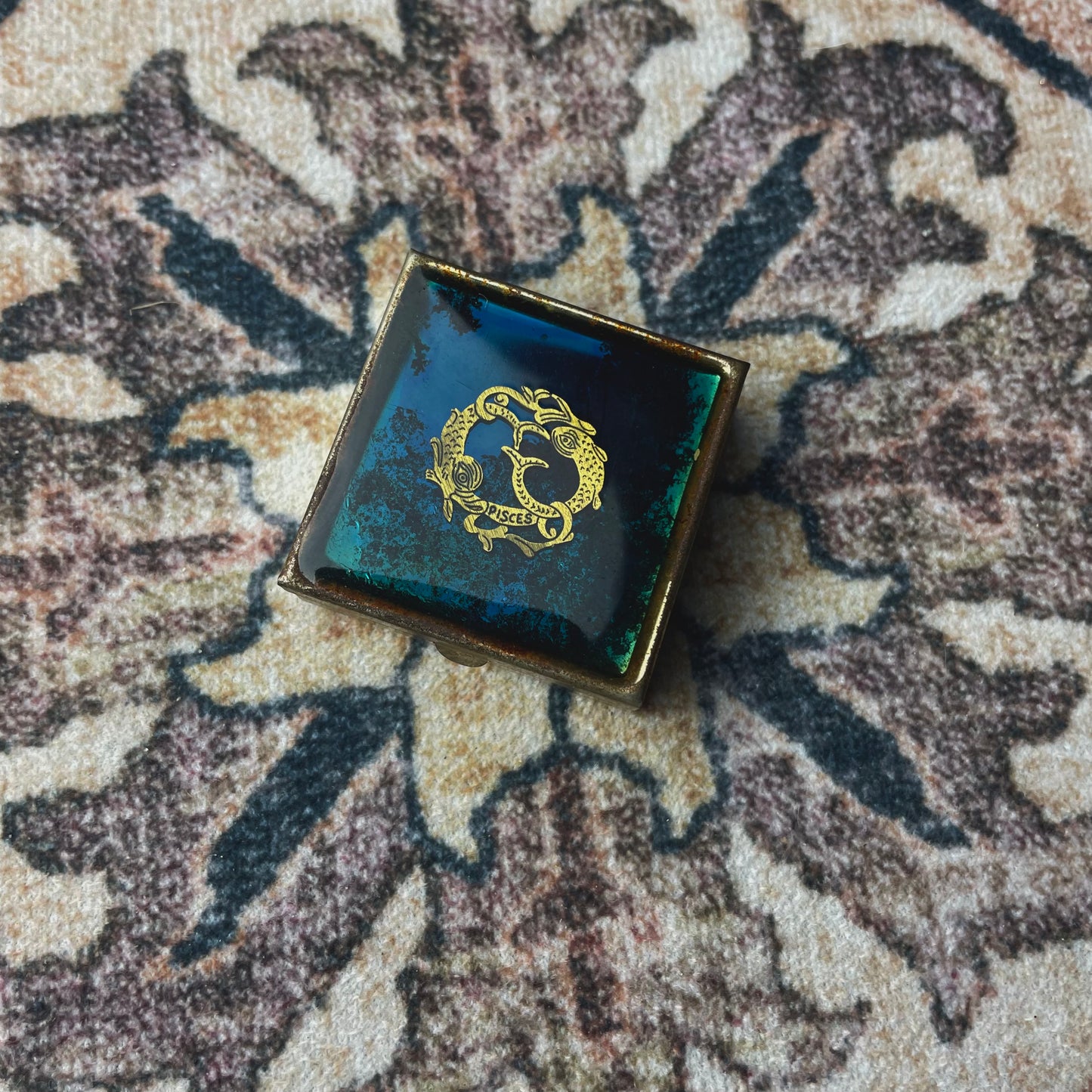 Vintage Trinket Box Pisces