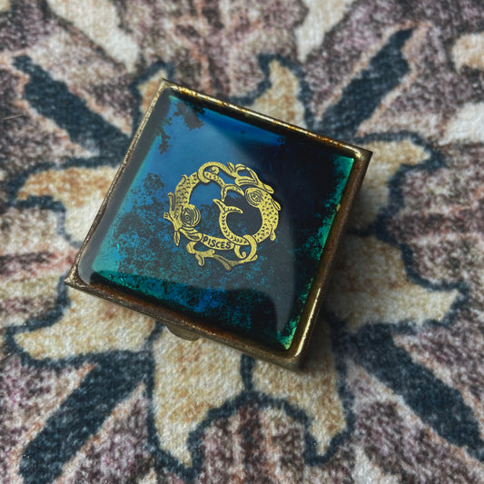 Vintage Trinket Box Pisces