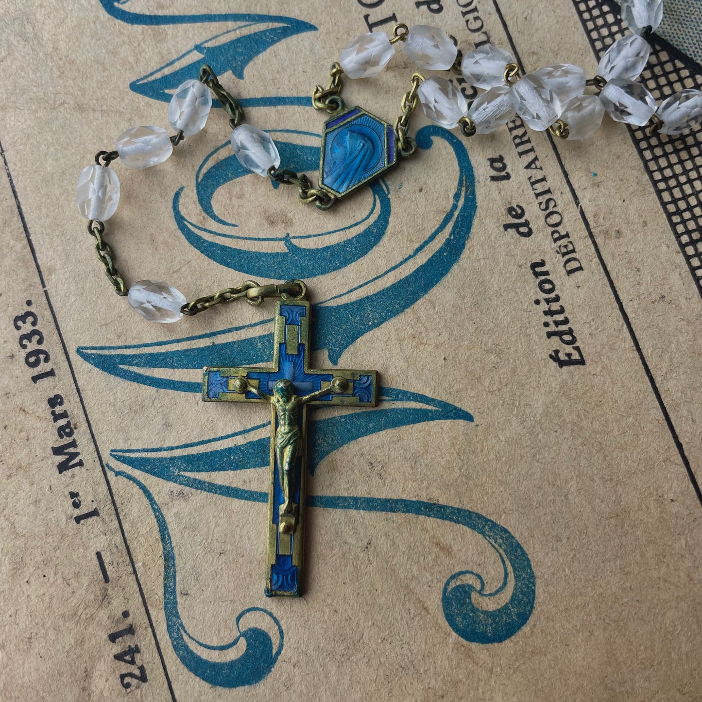 1930s Art Deco Rosary