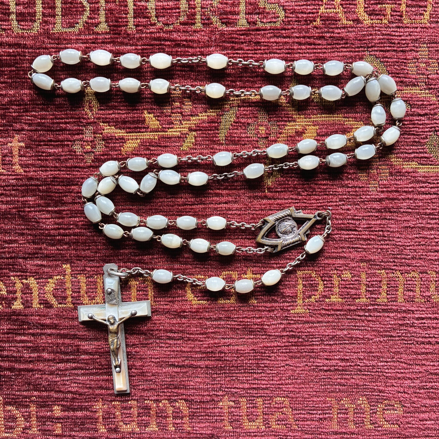 Lourdes Opaline Glass Rosary
