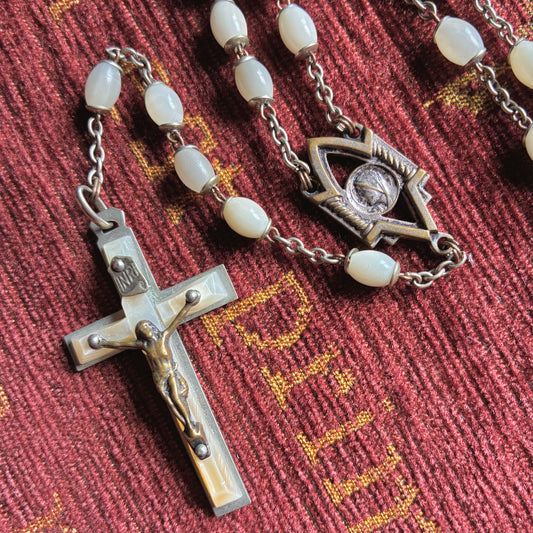 Lourdes Opaline Glass Rosary