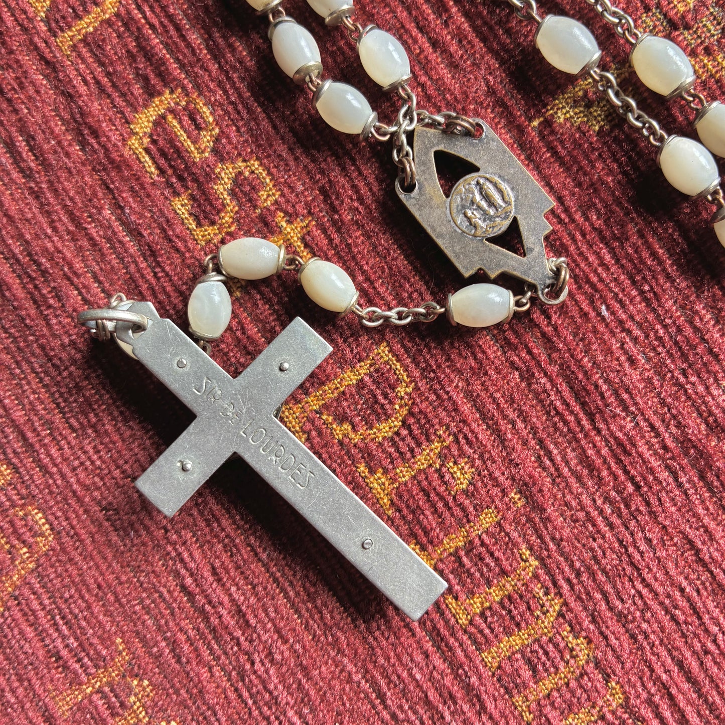 Lourdes Opaline Glass Rosary