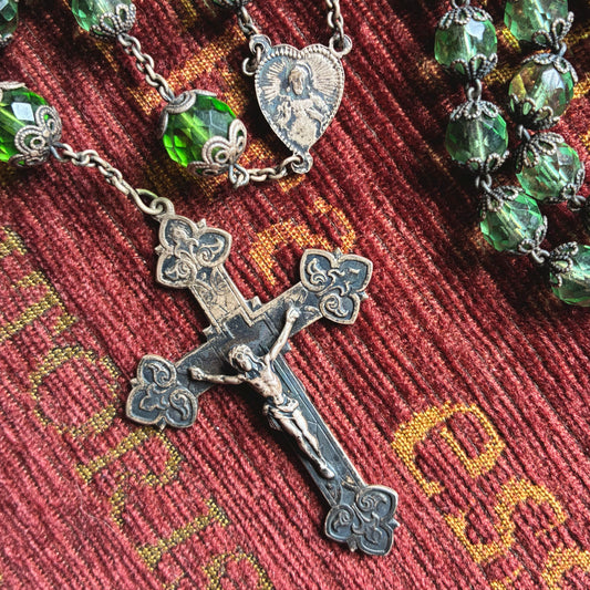 Green Alpacca Rosary